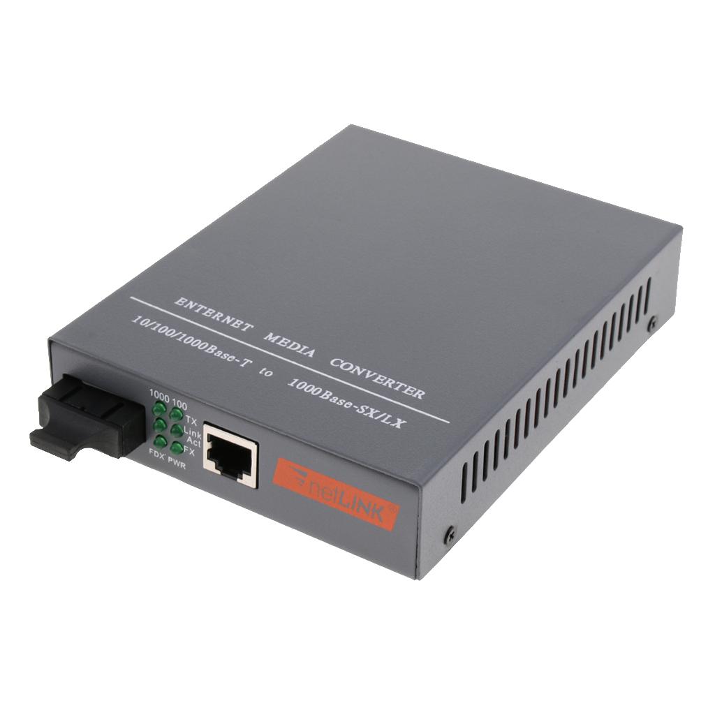 Single Mode Dual SC Fiber Optic Ethernet Media Converter, 1000 MBit / S Fiber Optic Transceiver Installed Internally