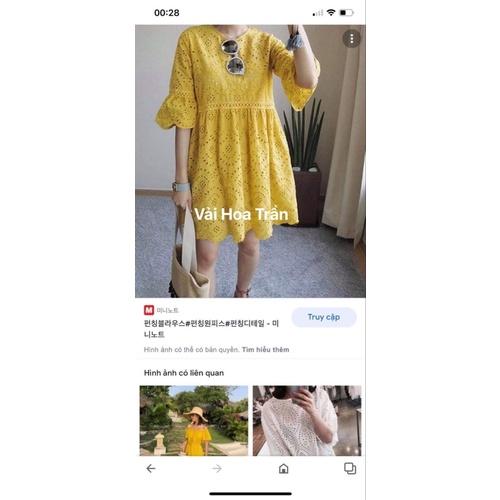 VẢI THÔ THÊU XANH CỔ VỊT ĐẬM
