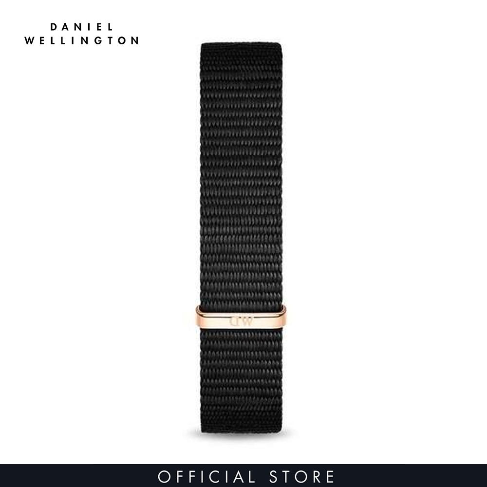 Dây vải nato đồng hồ Daniel Wellington 14mm khóa màu vàng hồng - Cho đồng hồ Petite 32mm - DW00200178