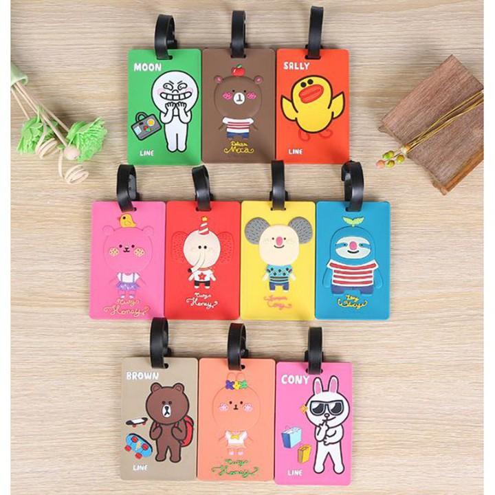 Name tag Thẻ ghi nhớ balo hành lý vali Nametag ngộ nghĩnh cute F719SP1