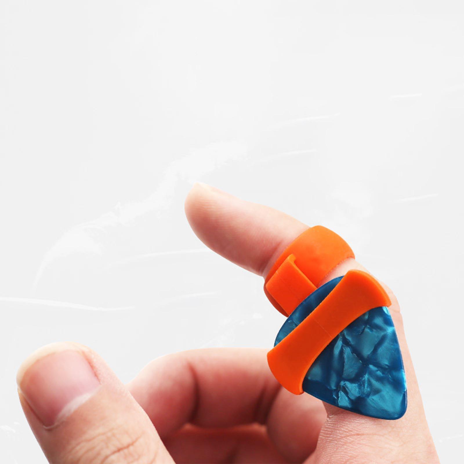 Guitar Finger Pick Holder Comfortable Thumbpicks Storage Cover for Children M