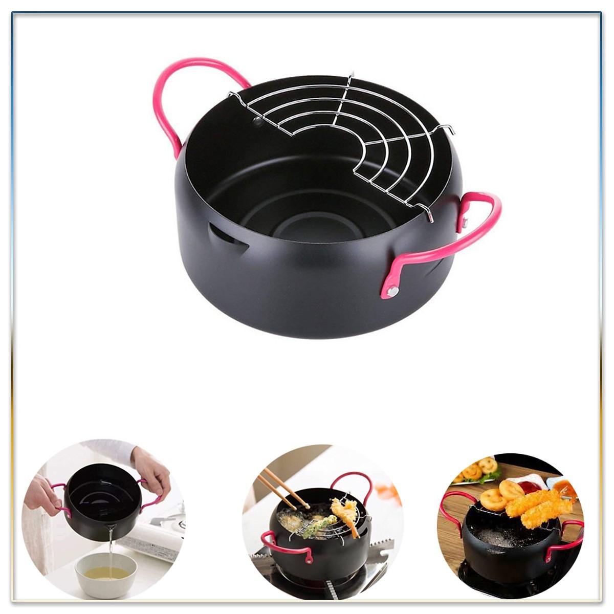 Nồi Chiên Lọc Dầu, Tặng Kèm Quạt Mini Cầm Tay Ngộ Nghĩnh - Loại Tốt