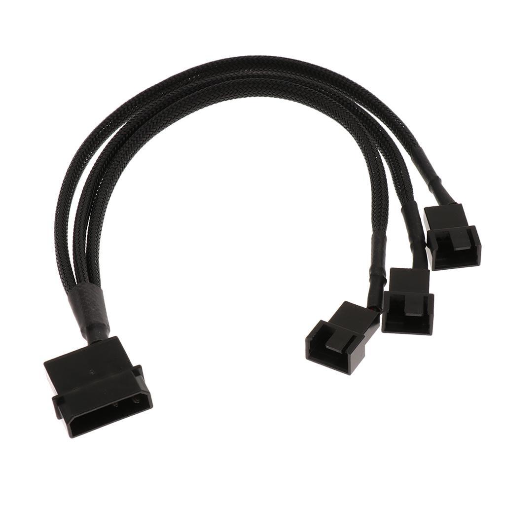 2-5pack 3Way 3/4 Pin Y Splitter Adapter Cable for CPU PC Case PWM Fan 270mm
