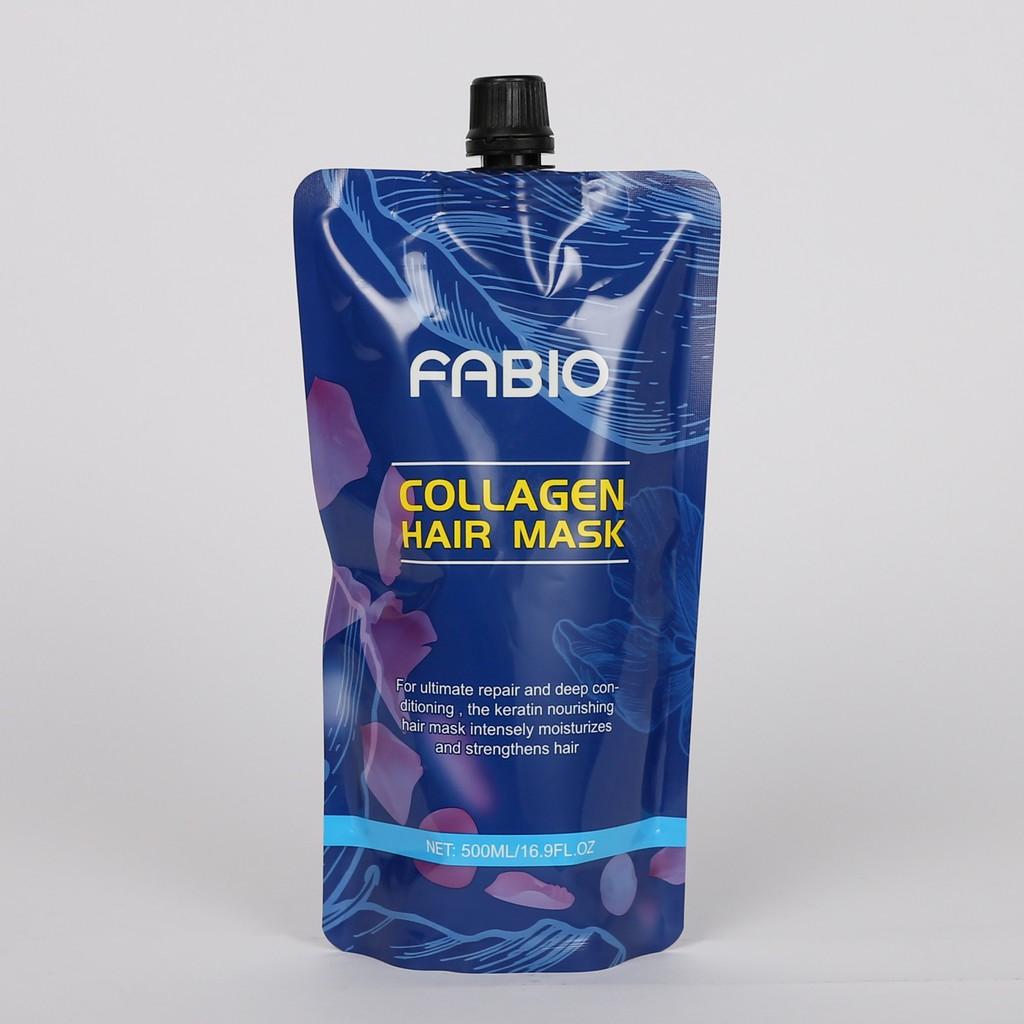 Dầu hấp ủ tóc Collagen FABIO 500ml bổ sung dưỡng chất cho tóc sau khi nhuộm, uốn, ép