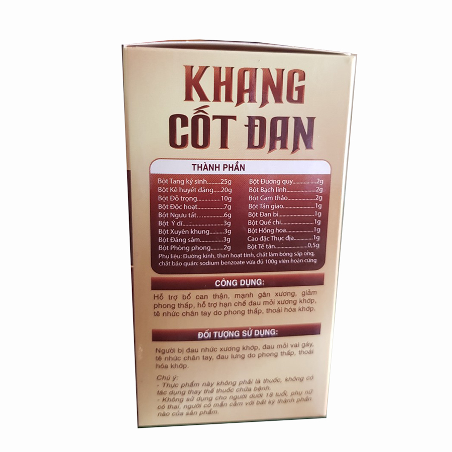 Thực phẩm bảo vệ sức khỏe KHANG CỐT ĐAN (hộp 100g)