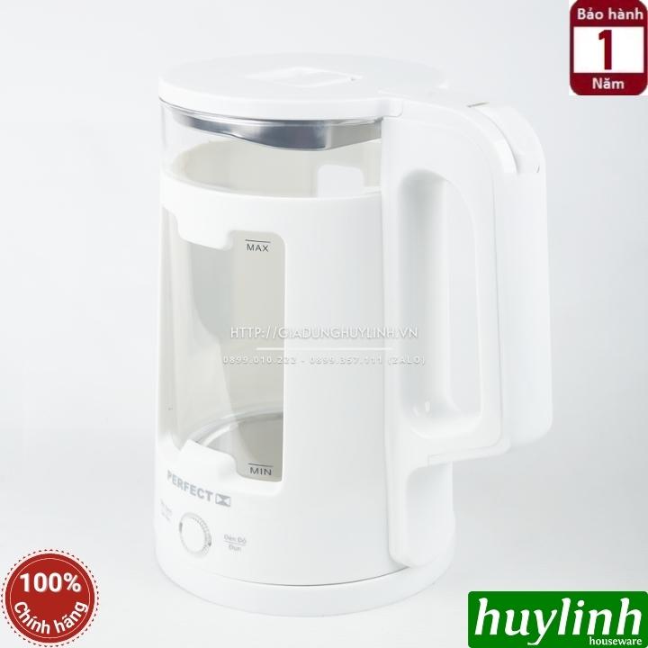 Bình đun nước siêu tốc thuỷ tinh Perfect PF-BD68 - Dung tích 2.3 lít - Hàng chính hãng