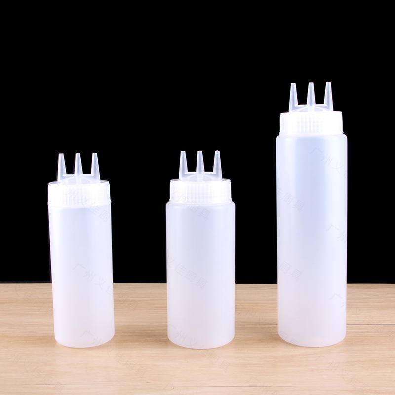 Bình đựng tương 3 đầu trắng 36OZ