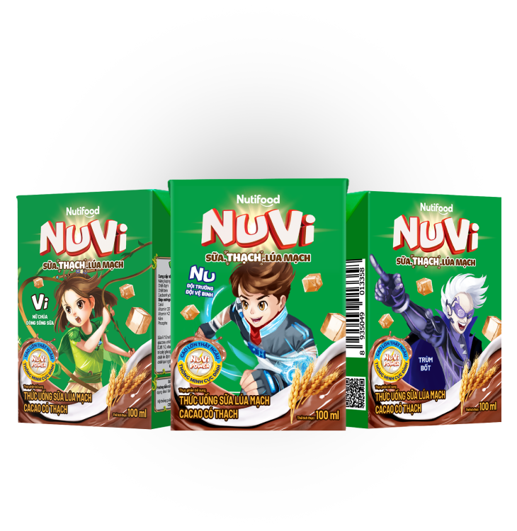 Thùng sữa Nuvi cacao có thạch hộp 110ml (48 hộp x 110ml)