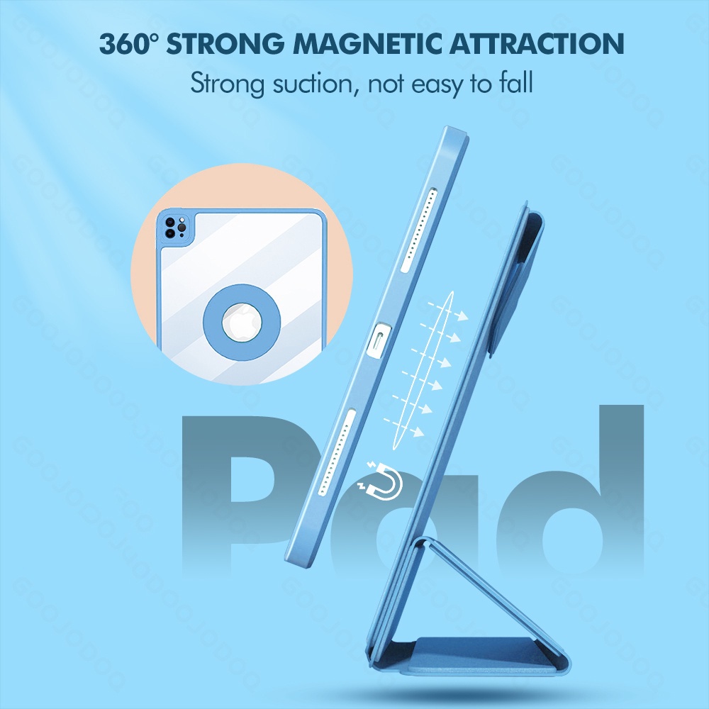 A5674 - Bao da máy nâng cấp dành cho IPad 9th 8th Gen 10.2 Air 4/5 Pro 11 Có thể tháo rời từ tính với hộp đựng bút chì