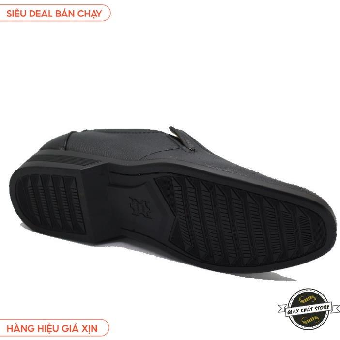 Giày tây nam mũi bo tròn đế cao su được khâu chắc chắn size 38 đến 43