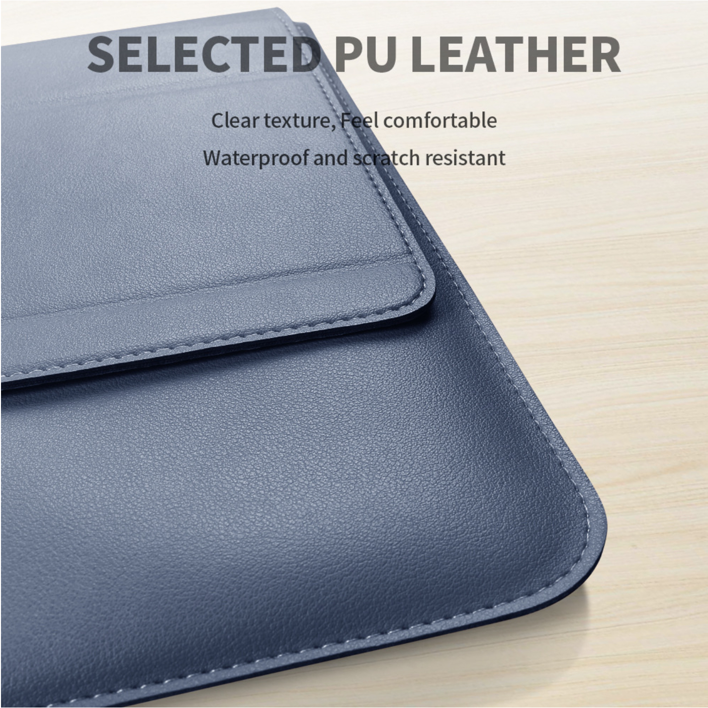 Túi chống sốc bao da laptop macbook kiêm giá đỡ tản nhiệt kèm ví đựng sạc chuột