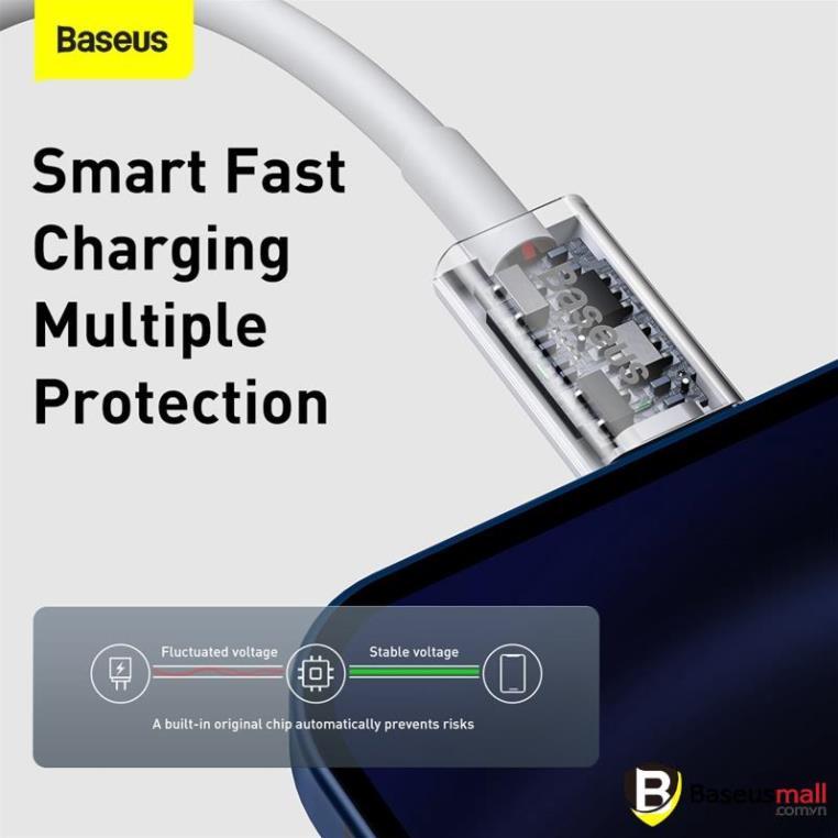 Baseus -BaseusMall VN Cáp sạc nhanh siêu bền C to iPhone Baseus Superior Series PD 20W (Hàng chính hãng)