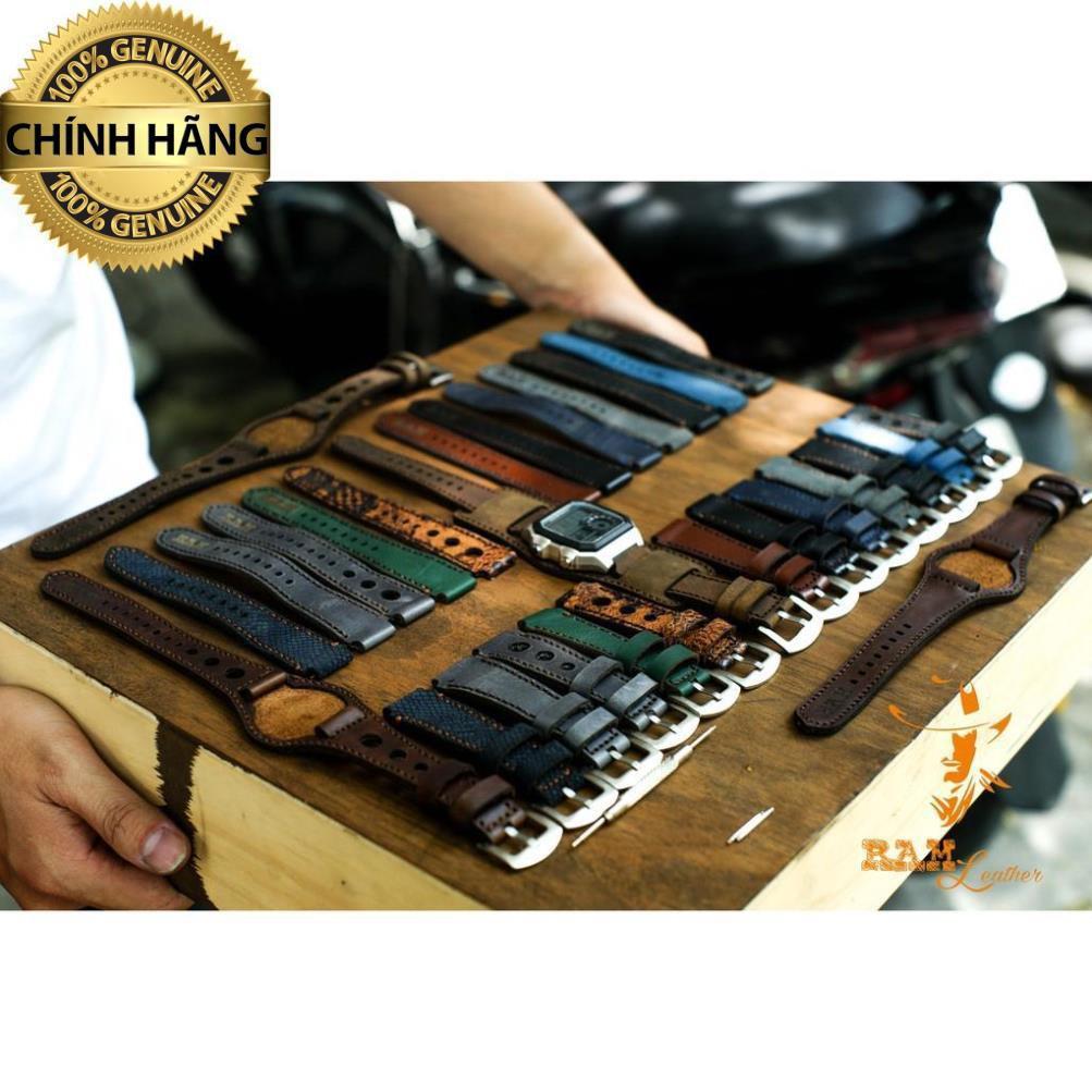 Dây đồng hồ da bò thật - Hàng chính hãng