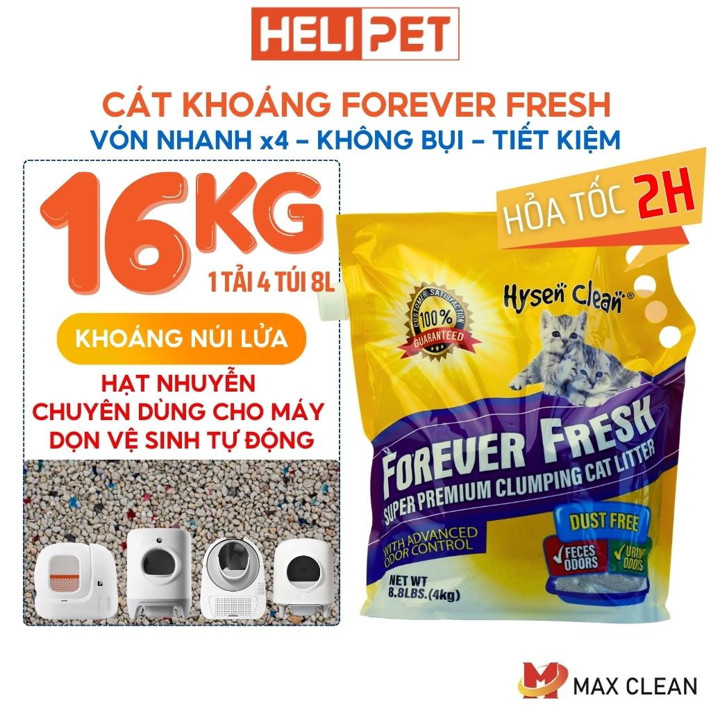 1 TẢI 4 BỊCH 16K Cát Khoáng Cho Mèo, Cát Vệ Sinh Cao Cấp Chuyên Dùng Cho Máy Vệ Sinh, Máy Dọn Phân Mèo
