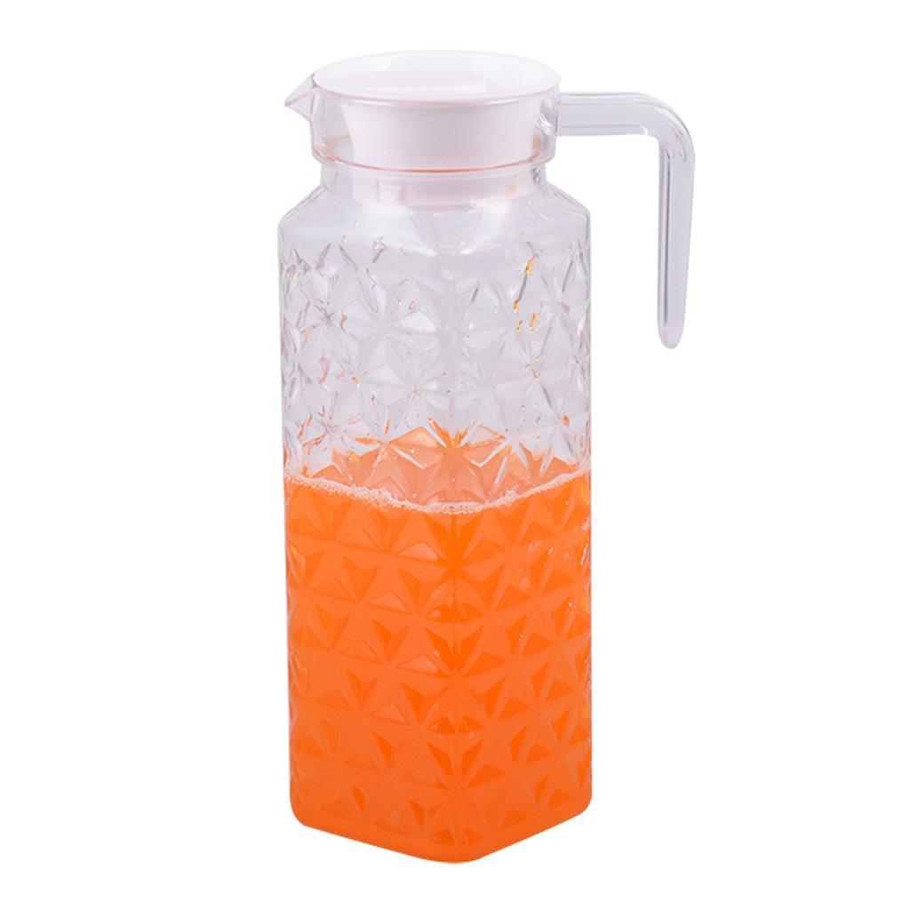 2 Pcs Clear Water Pitcher Juice Ice Tea Beverage Jar Jugs for Bar Cafe