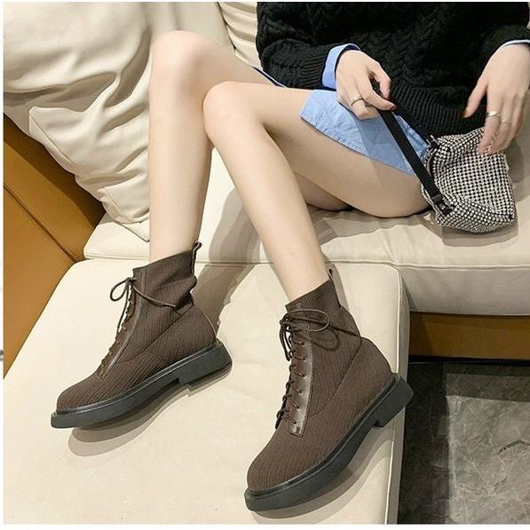 Giày boots nữ cổ cao phong cách Hàn Quốc siêu xinh (video thật)