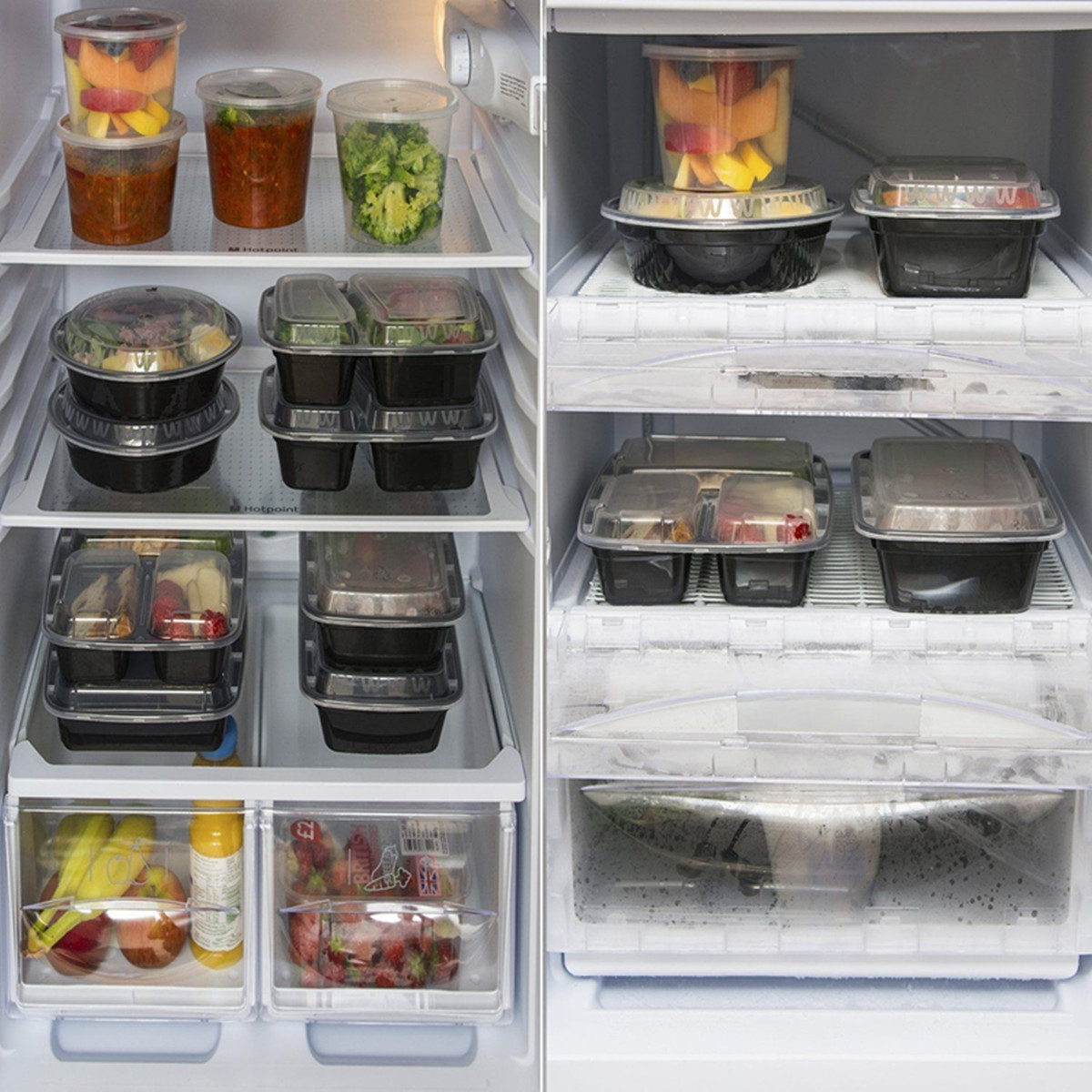 10 Set 16oz Food Prep Meal Storage Containers Lids Lunch Boxes Microwavable