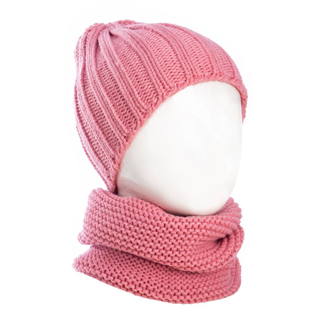 2 In 1 Unisex Baby Soft Warm Knitted Hat & Scarf Winter Set 0-3T