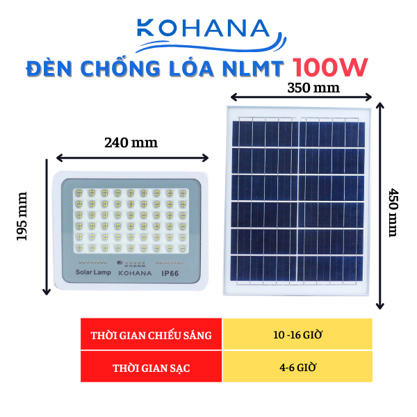 ĐÈN CHỐNG LÓA NĂNG LƯỢNG MẶT TRỜI 100W