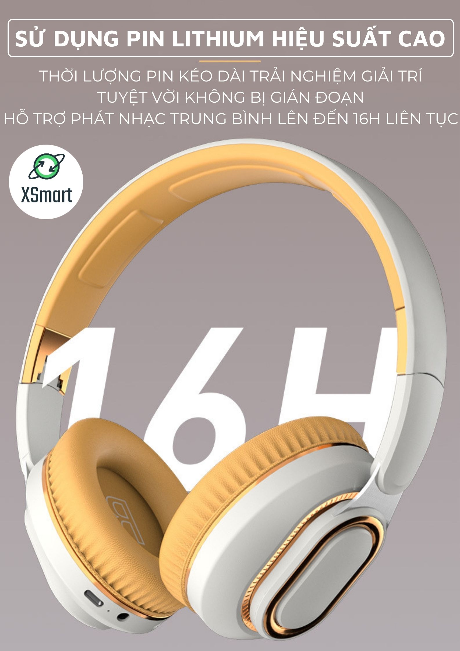 Tai Nghe Chụp Tai Headphone Bluetooth Không Dây Có Mic H7BT NEW 2023 Âm Thanh Vòm 9D Siêu Bass Cực Chất-Hàng Chính Hãng