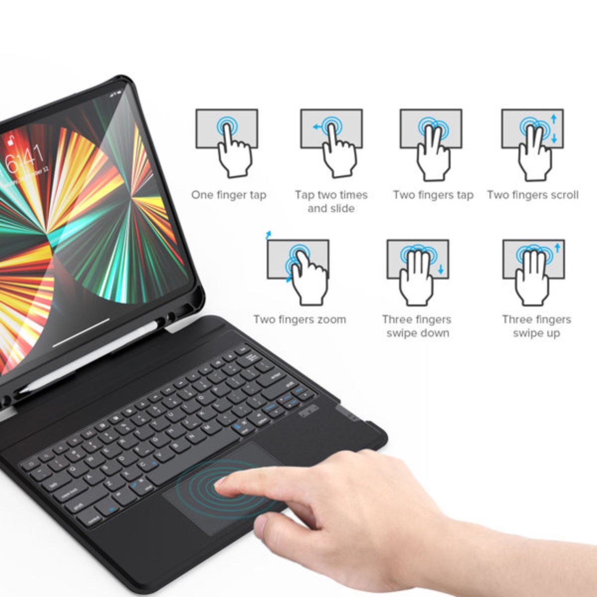 Bao da bàn phím có Touchpad Choetech BH-013 dành cho Ipad 10.2inch