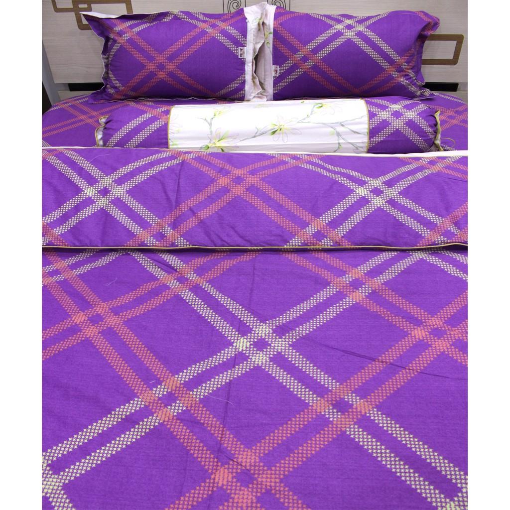 Bộ chăn ga gối drap giường 100% cotton sợi bông Hàn Quốc Julia 232P