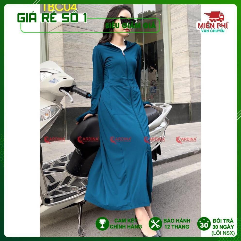 Áo chống nắng dáng dài liền thân cao cấp UPF 50+, thơm mát, thoáng khí có lưới co giãn làm mát cơ thể