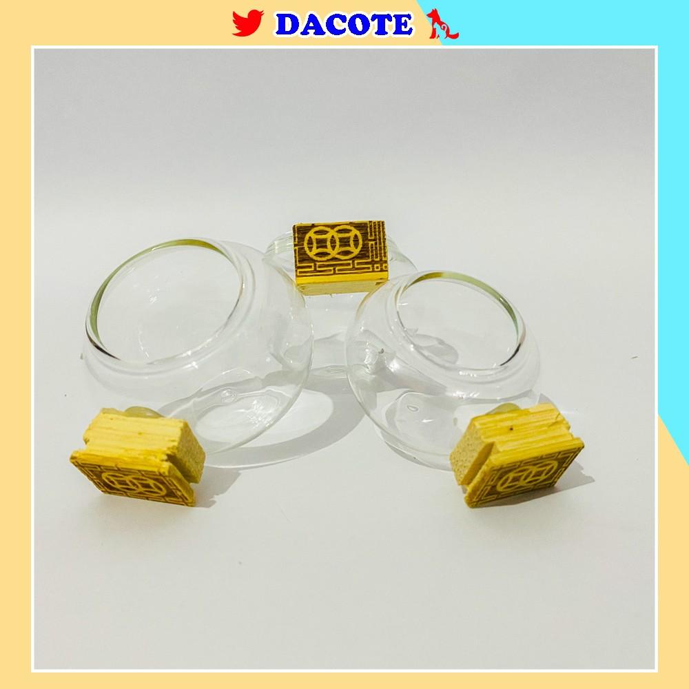 Cóng chào mào chất liệu thủy tinh cao cấp họa tiết siêu đẹp - Cóng thủy tinh chim chào mào, mi, chích chòe