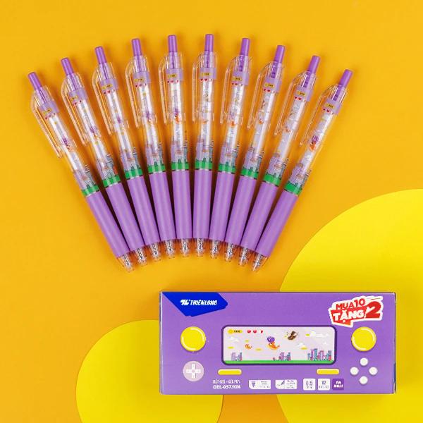 Bút Gel Quick Dry 0.5 - Thiên Long GEL-057/KM - Mực Tím