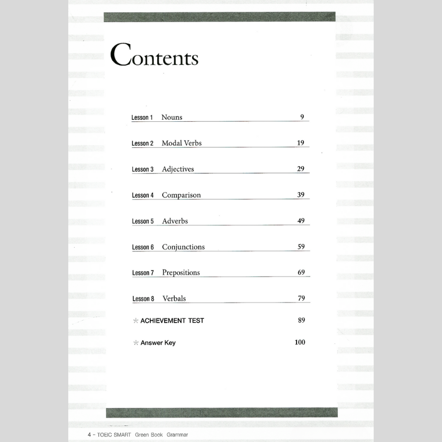 Toeic Smart - Green Book Grammar (Kèm CD)