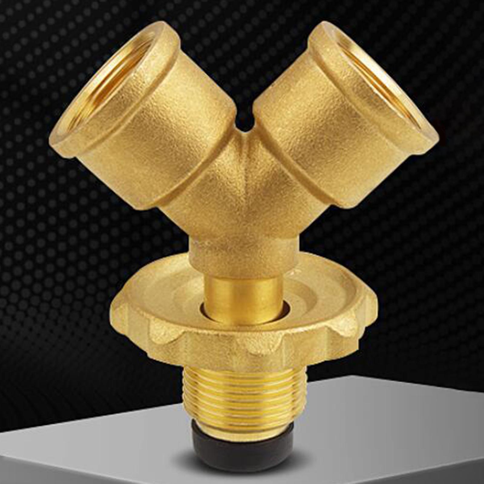 Tank Splitter Gas Adapter Quick Connect 1 in 2 Outlet for BBQ Heater