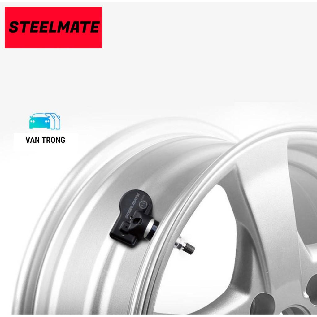 Cảm biến áp suất lốp ô tô STEELMATE X1 (Tặng tấm chống trơn trượt đặt màn hình)