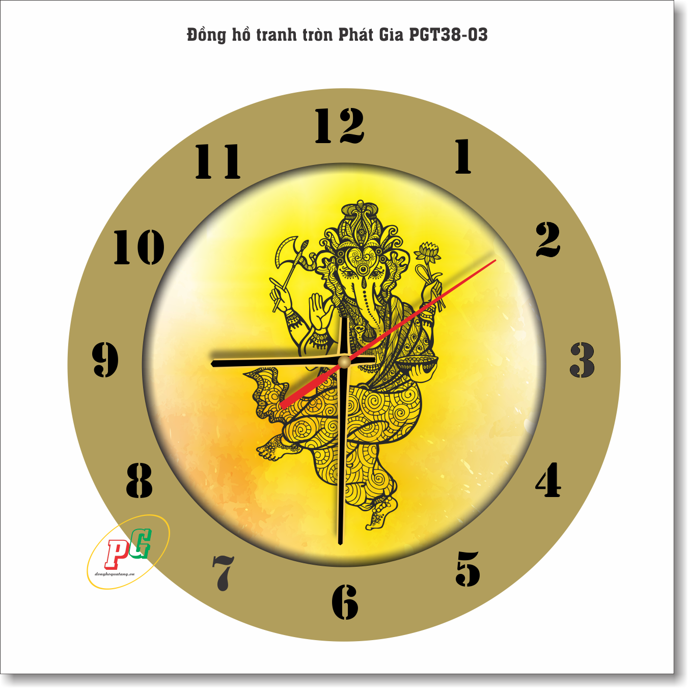 Đồng hồ treo tường, đồng hồ tranh treo tường, đồng hồ dạng tròn, đồng hồ độc lạ, đồng hồ treo phòng khách, phòng ngủ, nhà bếp, đồng hồ tranh quà tặng Phát Gia PGT38-03
