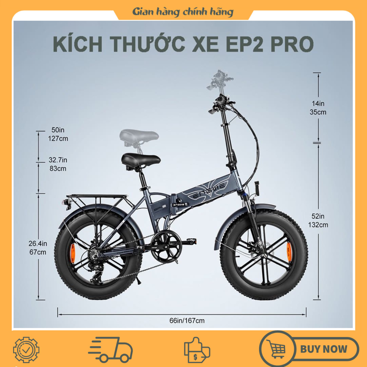 Xe đạp điện trợ lực Engwe EP-2 PRO- Gấp gọn