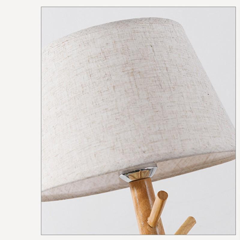 Đèn ngủ để bàn - đèn ngủ - đèn trang trí phòng ngủ Vintage thân gỗ tặng kèm bóng LED chuyên dụng