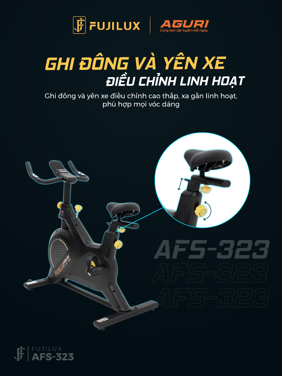 Xe đạp tập cao cấp AFS 323 - Hàng chính hãng