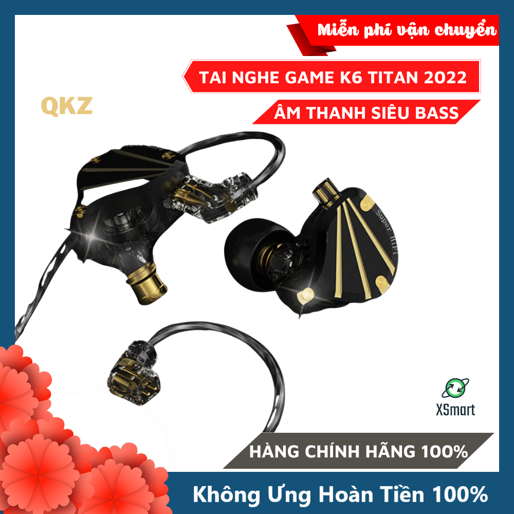 Tai Nghe Gaming Kim Loại Cao Cấp K6 Titan Pro Có Dây, Âm Bass Cực Êm, Âm Thanh Hifi Cực Chất, Nghe Nhạc - Chơi Game Đỉnh Cao -Hàng Chính Hãng