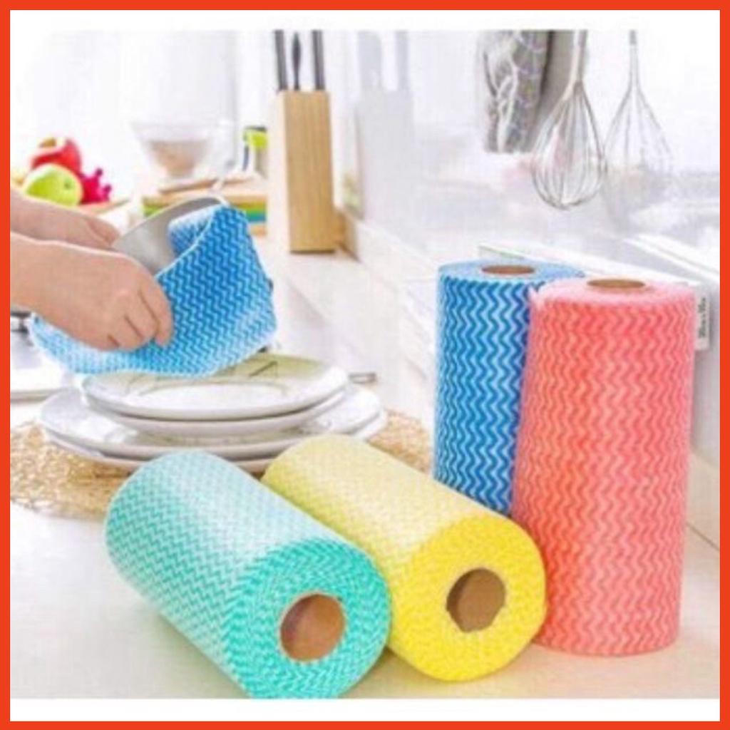 Cuộn Giấy Lau Đa Năng Bằng Vải Không Dệt Nhiều Màu