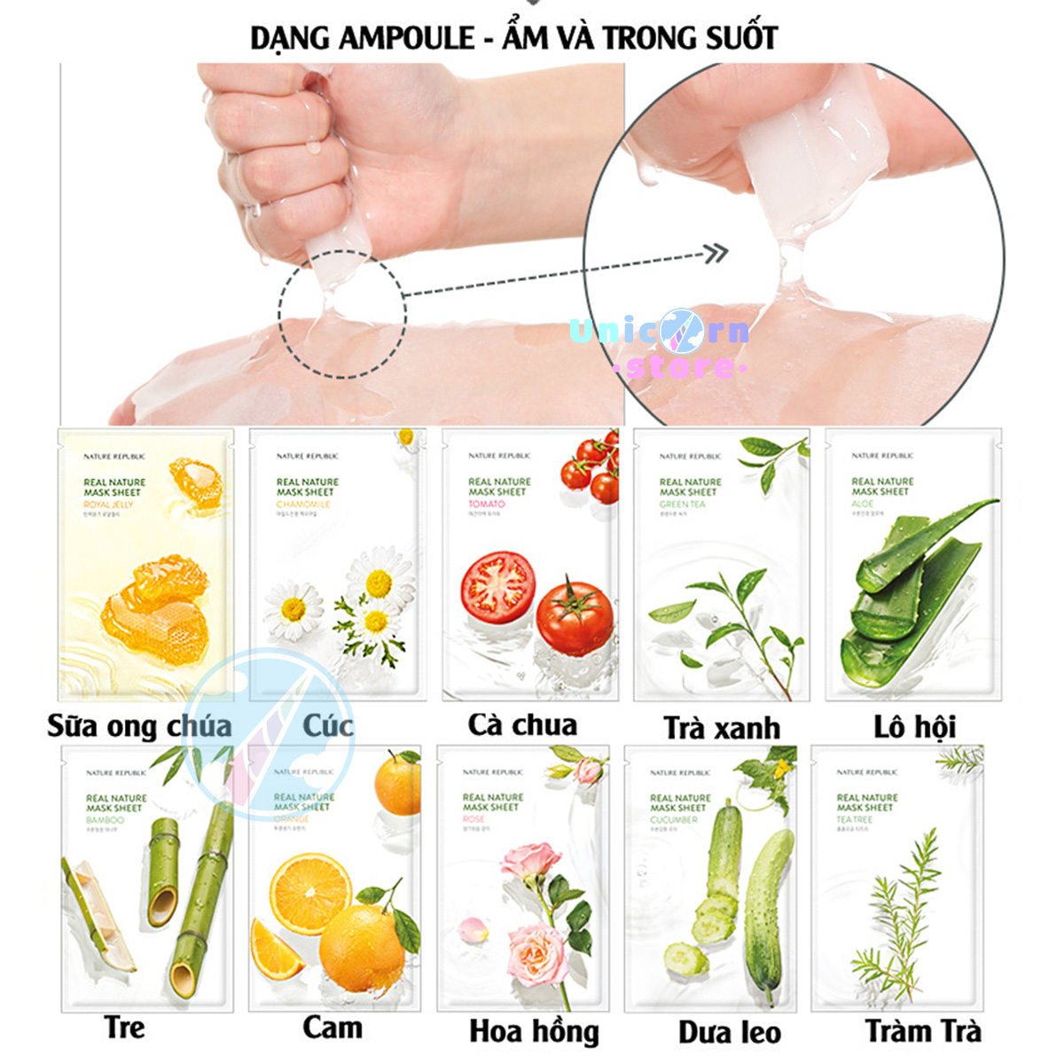 Mặt Nạ Giấy Dưỡng Da Nature Republic Real Nature Mask Sheet 23ml