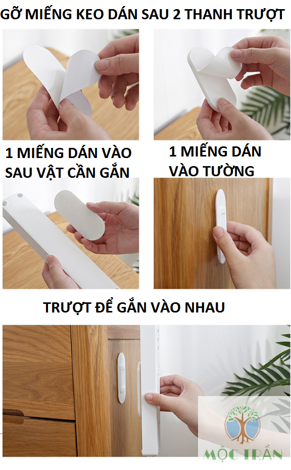 Bộ dụng cụ treo ổ cắm điện trượt chữ T siêu tiện dụng an toàn cho bé, giá đỡ các vật dụng gia đình