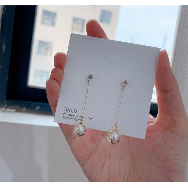 Hoa tai HẠT CHÂU BỌC KIỂU SỢI DÀI