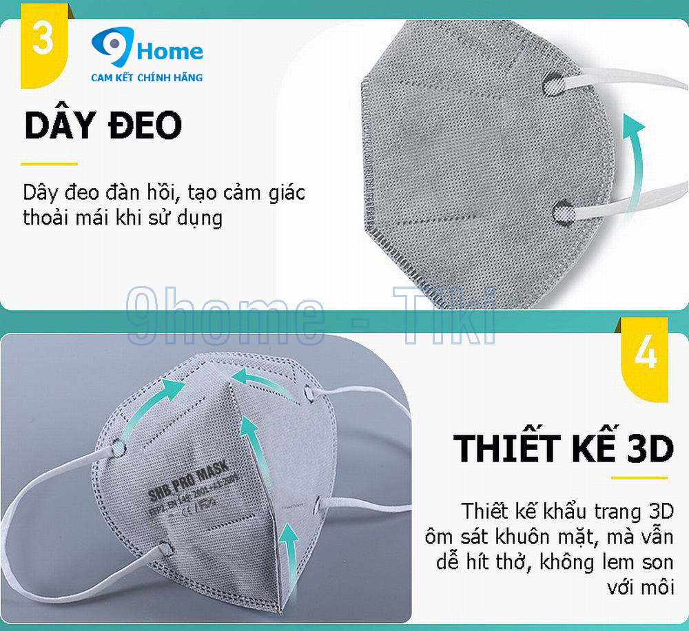 Khẩu trang y tế N95 than hoạt tính Pro Mask [ Hộp 20 cái ] màu ghi 5 lớp kháng khuẩn, chống bụi siêu mịn PM2.5, đạt chứng chỉ ISO13485, CE, FDA.