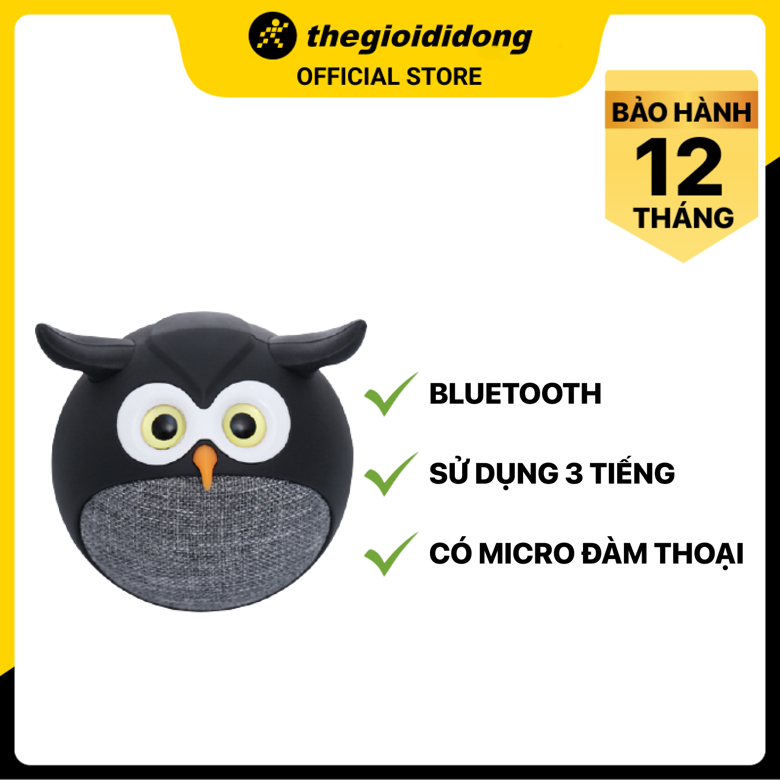 Loa Bluetooth iCutes MB-M916 Cú Đen - Hàng chính hãng