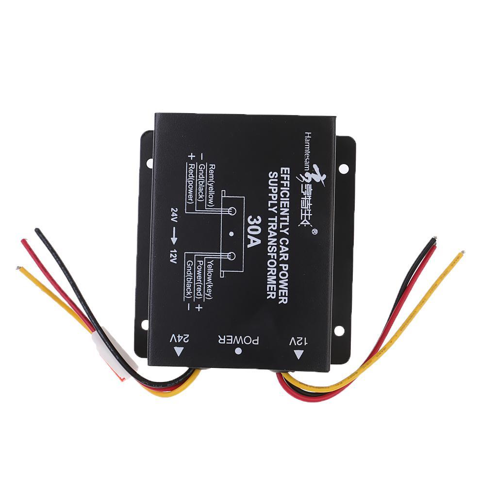 2x Car DC 24V to 12V 30A Power Supply Voltage Transformer Converter
