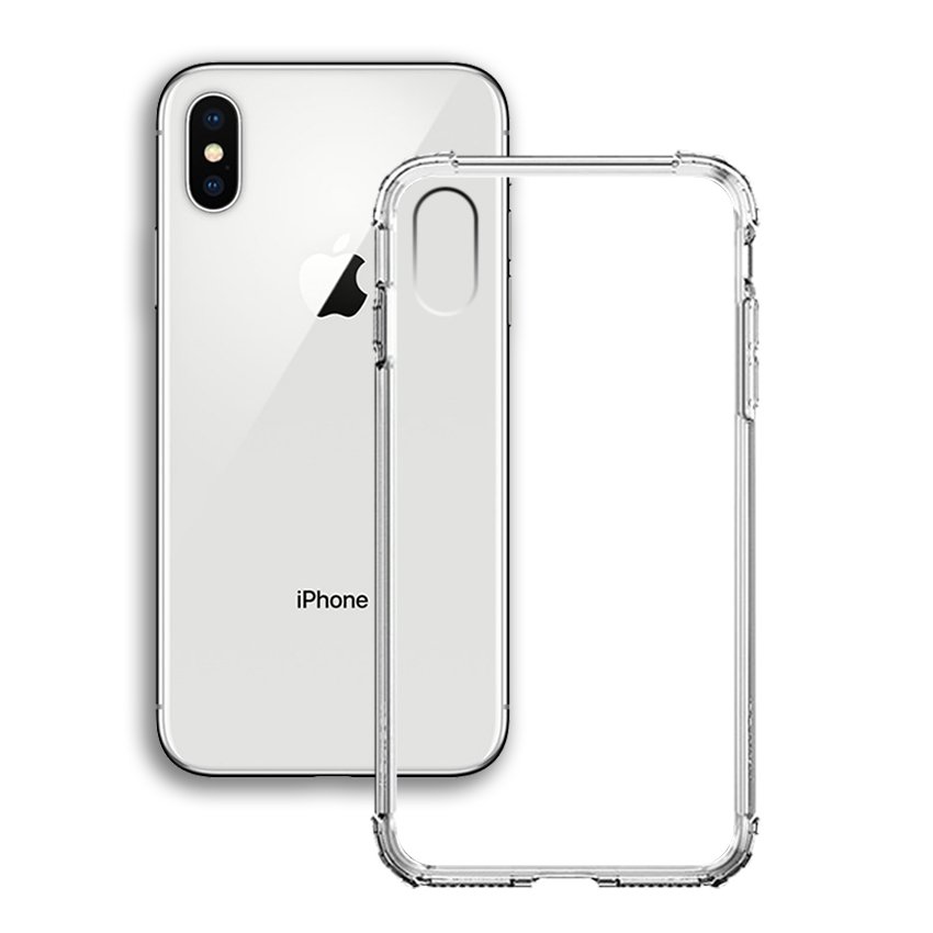 Ốp lưng cho iPhone X / iPhone XS Silicon trong suốt chống trầy xước, chống va đập toàn diện