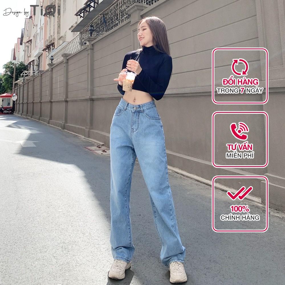 Quần jean ống suông Nữ lưng cao TiQi Jeans B2-1581