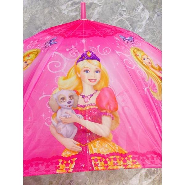 Dù Công Chúa Búp Bê Barbie Hồng Tặng Còi Thổi Ô Siêu Xinh Bé Gái