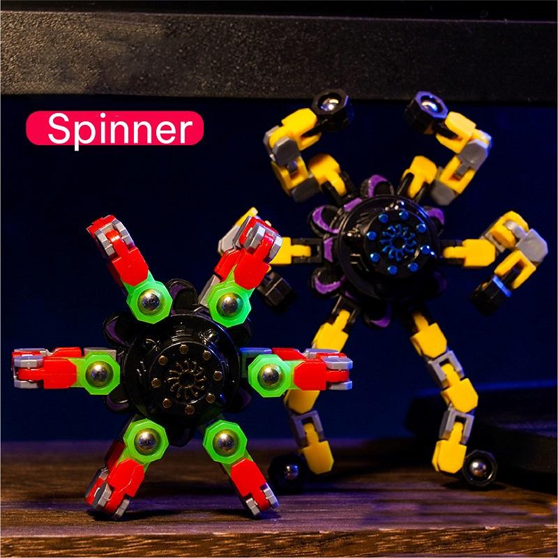 Con quay đồ chơi robot biến hình spinner sáng tạo cho bé gtoys