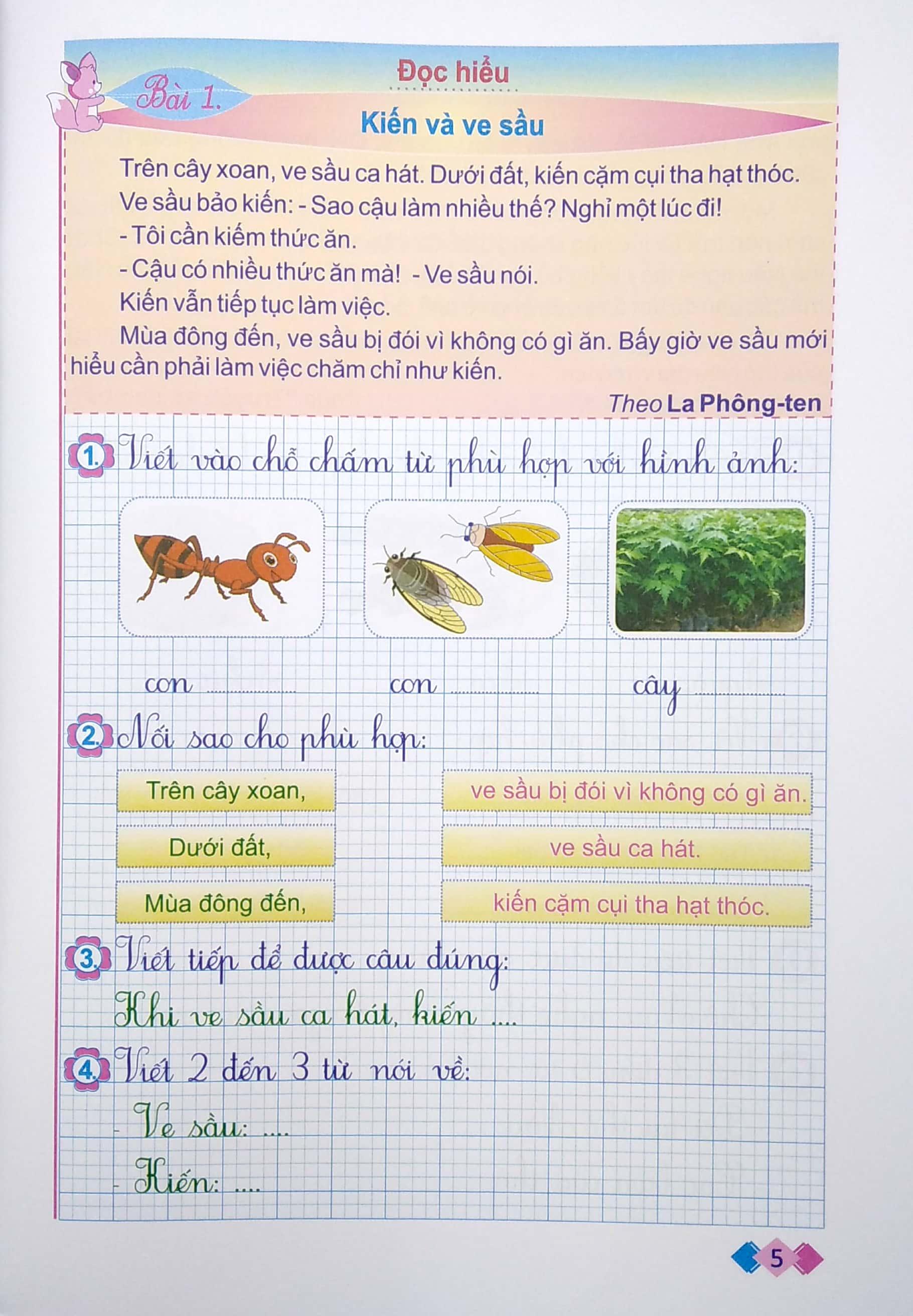Vở Ô Li Bài Tập Tiếng Việt 1 - Tập 2