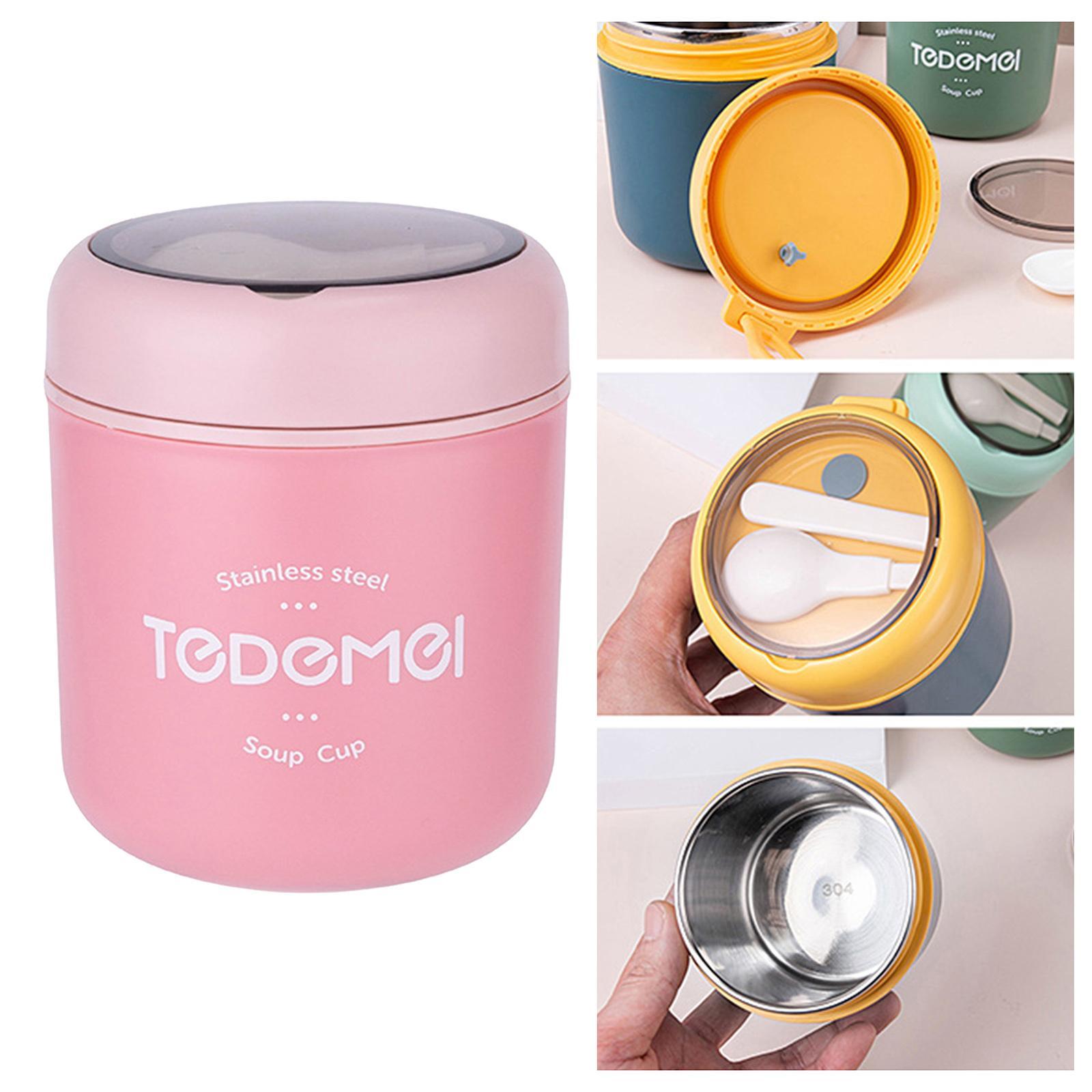 Stainless Steel Thermal Cup Portable Insulated Porridge Lunch Box Food Jar